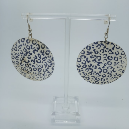 Oorhangers schelp panterprint