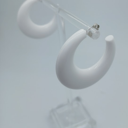 Hippe witte oorbellen